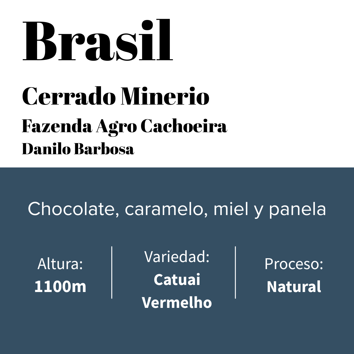 Brasil - Café especial de la casa - Cerrado Mineiro - Natural