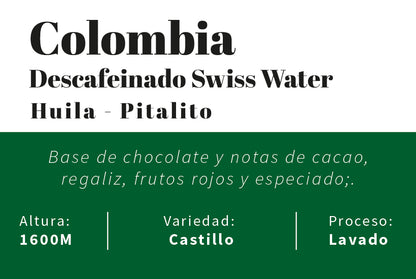 Colombia - Huila - Descafeinado - Lavado