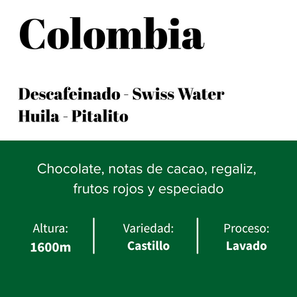 Colombia - Huila - Descafeinado - Lavado