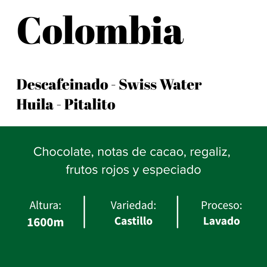 Colombia - Huila - Descafeinado - Lavado